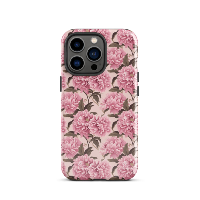 iphone-13-pro. iPhone cases with cute pink floral design.