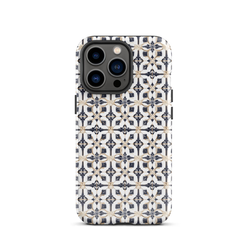 iphone-13-pro. iPhone cases with chic diamond tiles pattern.