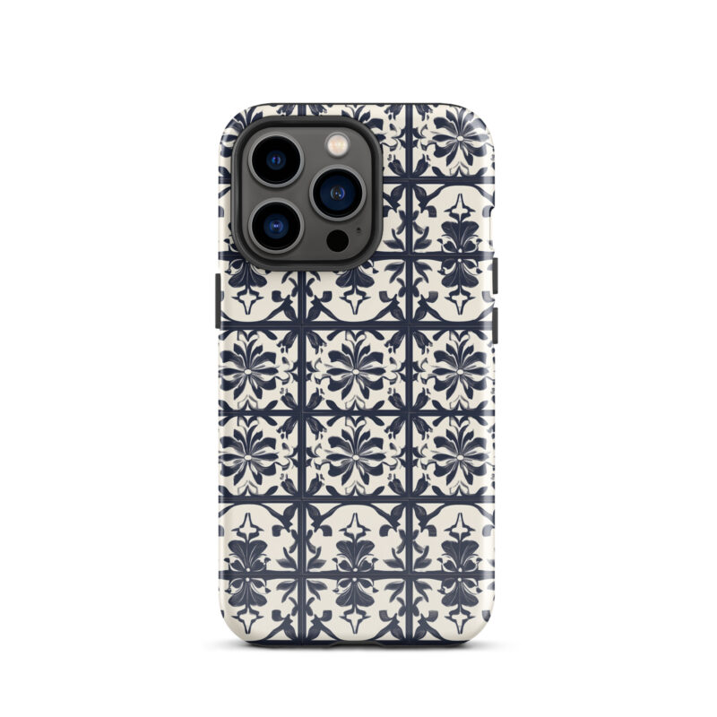 iphone-13-pro. iPhone cases. Cute phone cases with bloom tile design.