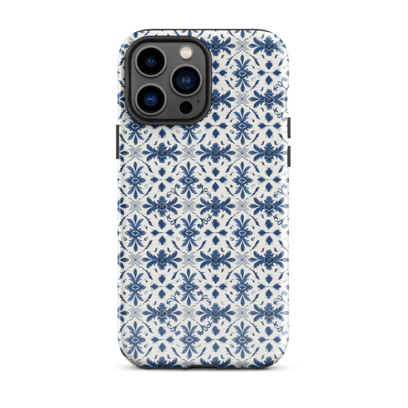 iphone-13-pro-max. iPhone cases with chic azulejo design.