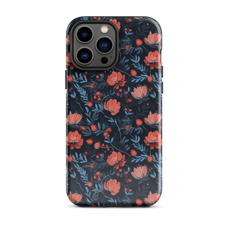 iphone-13-pro-max. iPhone cases with cute floral berry design.