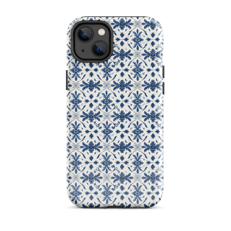 iphone-14-plus. iPhone cases with chic azulejo design.