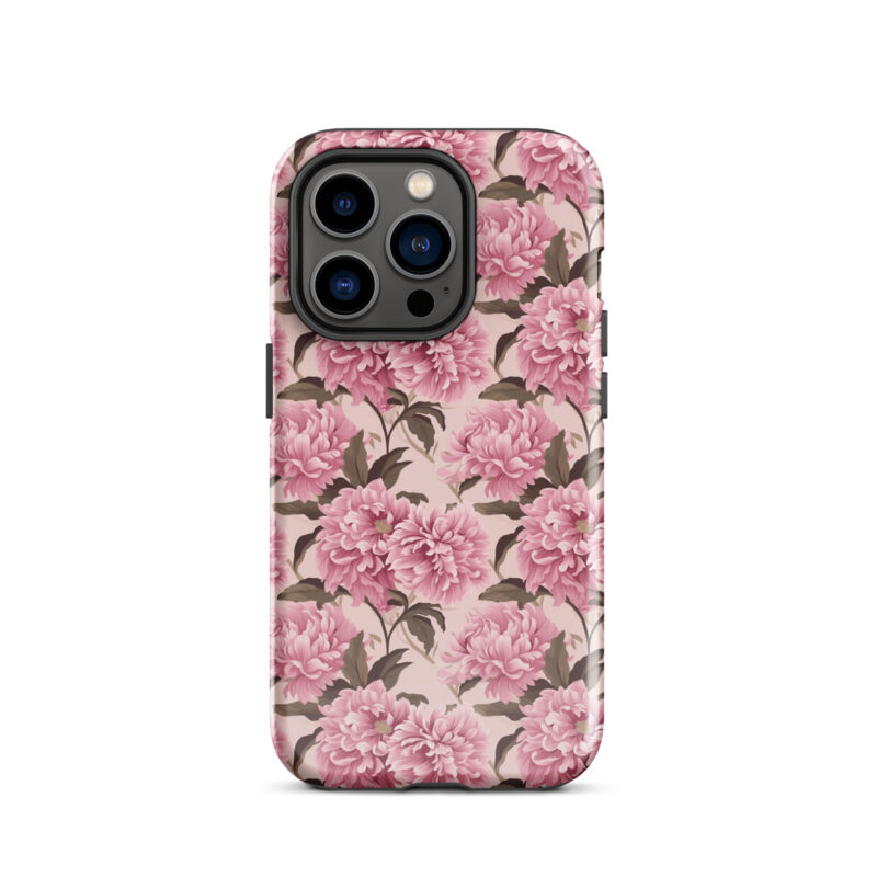 iphone-14-pro. iPhone cases with cute pink floral pattern.