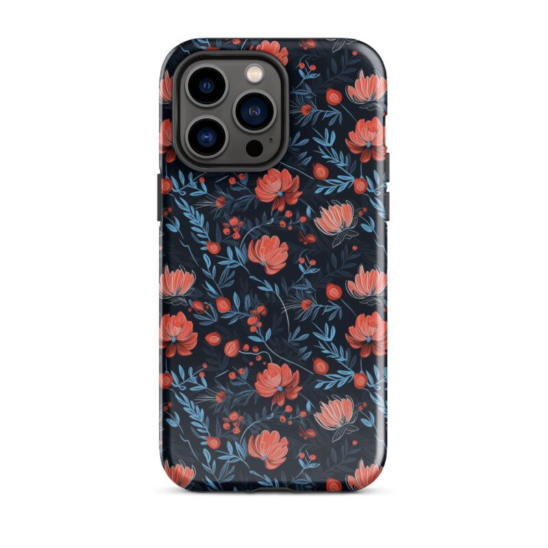 iphone-14-pro-max. iPhone cases with cute floral berry design.