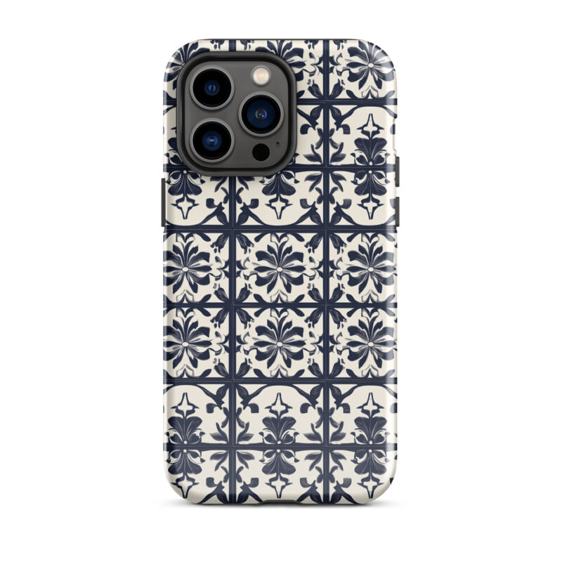 iphone-14-pro-max. iPhone cases with cute bloom tiles design.
