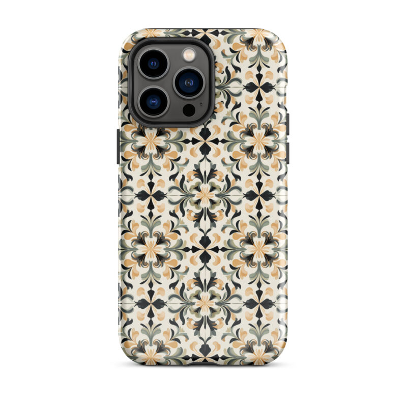 iphone-14-pro-max. iPhone cases with cute golden floral design.