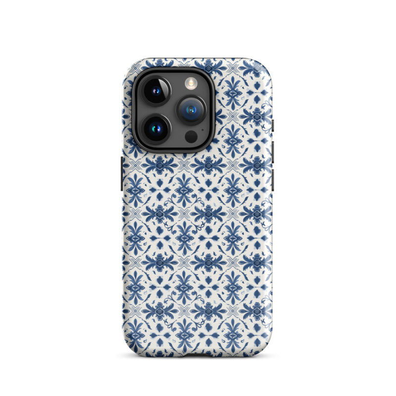 iphone-15-pro. iPhone cases with chic azulejo design.