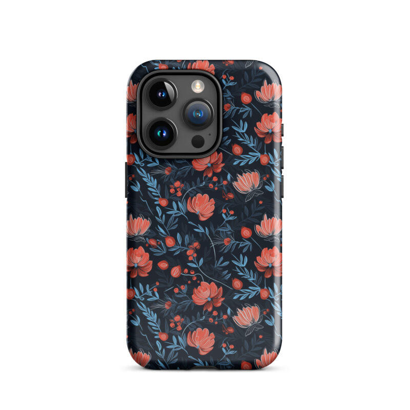 iphone-15-pro. iPhone cases with cute floral berry design.