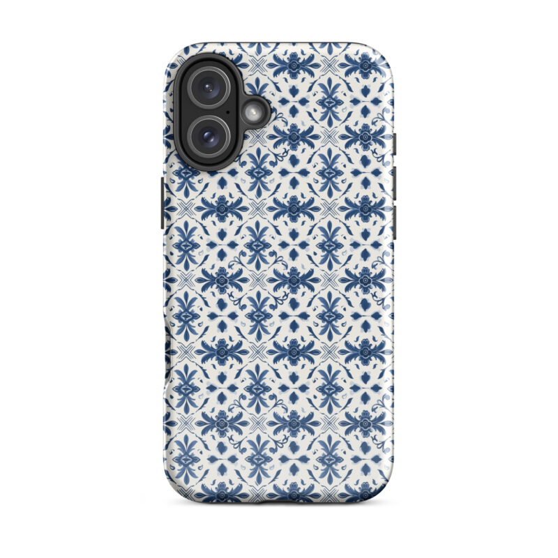 iphone-16-plus. iPhone cases with chic azulejo design.