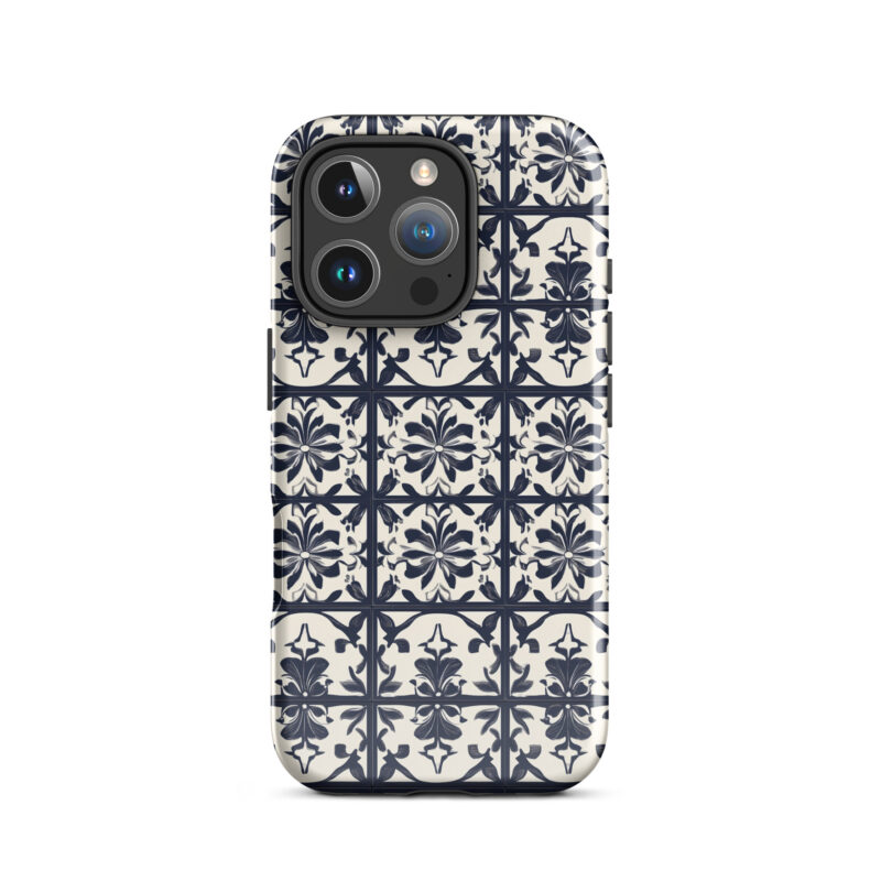 iphone-16-pro. iPhone cases with cute bloom tile design.