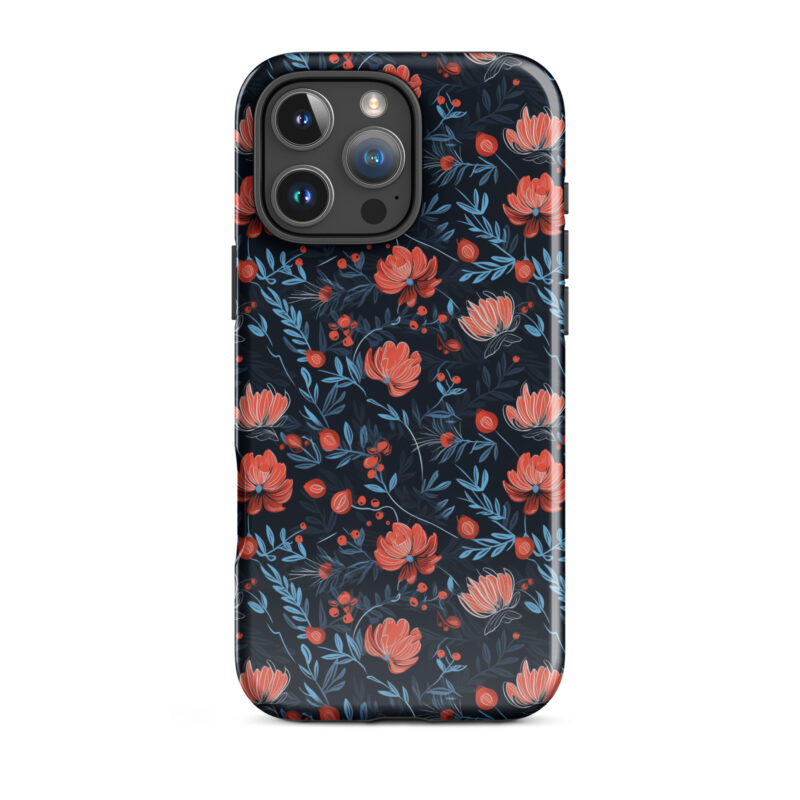 iphone-16-pro-max. iPhone cases with cute floral berry design.