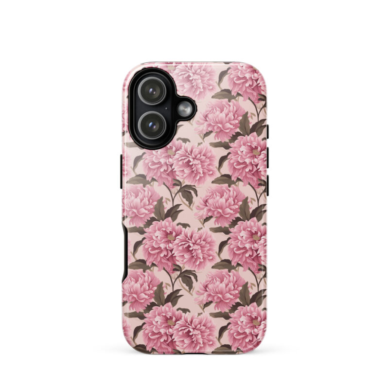 iphone-17. iPhone cases with cute pink floral pattern.