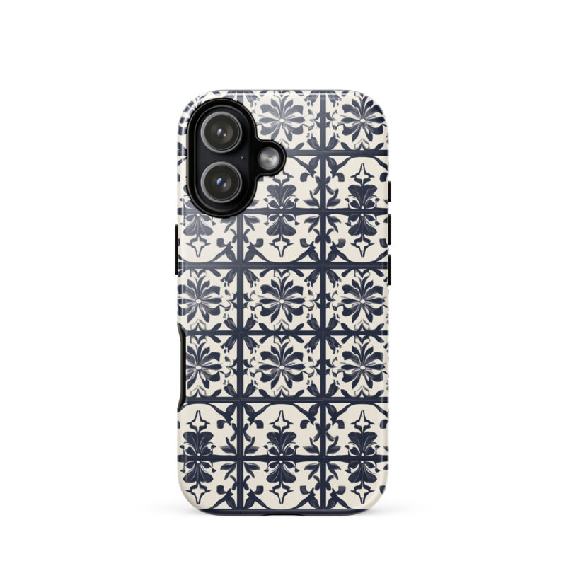 iphone-17. iPhone cases with cute bloom tile pattern.