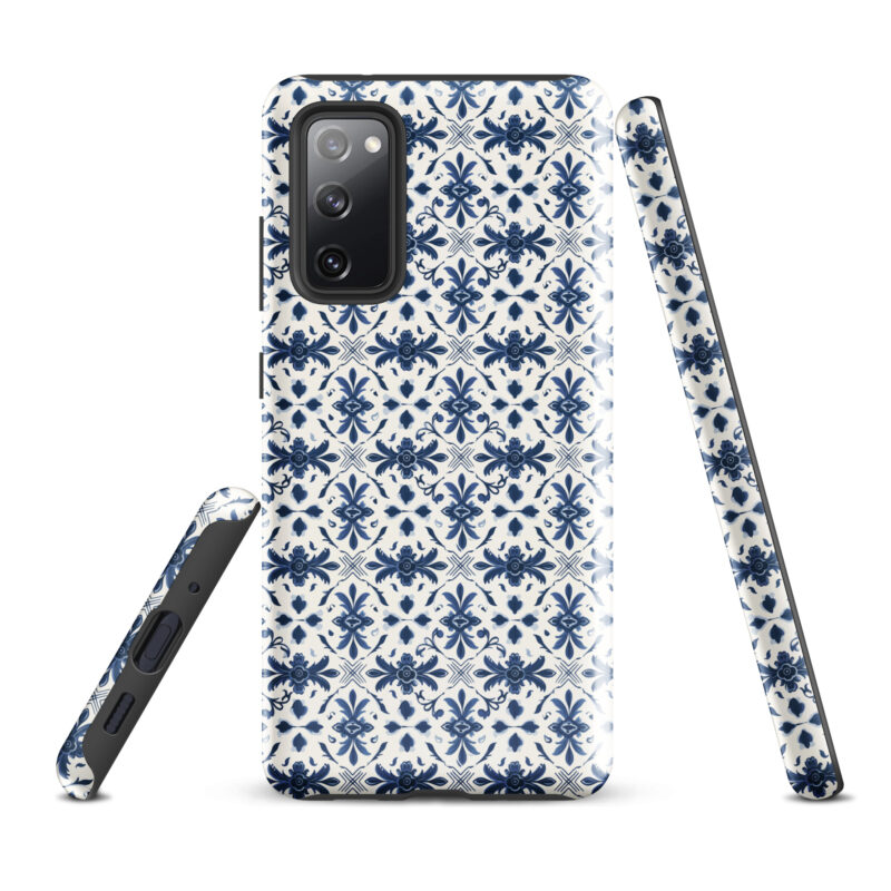 samsung-galaxy-s20-fe. Samsung phone case with chic azulejo design.