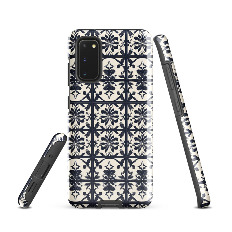 samsung-galaxy-s20. Samsung phone case with cute bloom tiles design