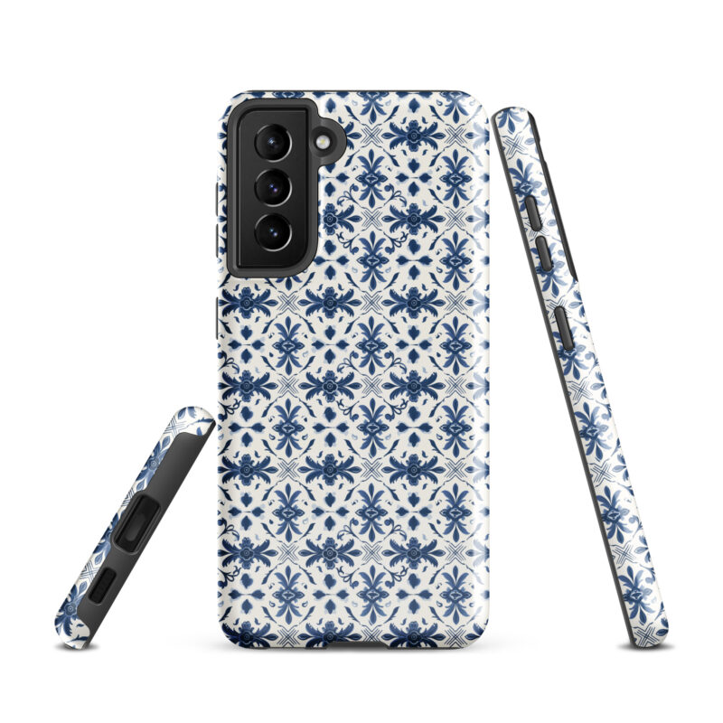 samsung-galaxy-s21. Samsung phone case with chic azulejo design.