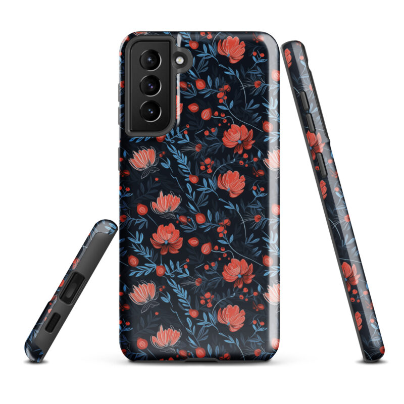 samsung-galaxy-s21-plus. Samsung phone case with cute floral berry case