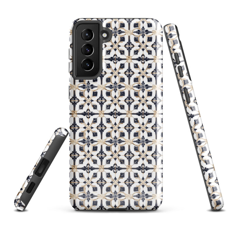 samsung-galaxy-s21. Samsung phone case with chic diamond tiles design.