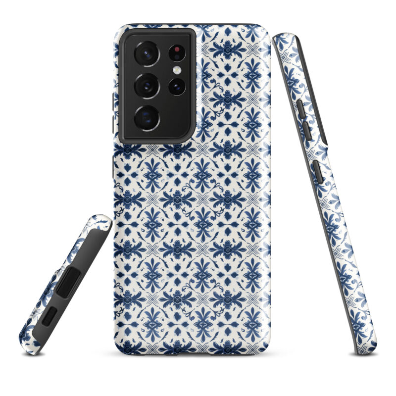 samsung-galaxy-s21-ultra. Samsung phone case with chic azulejo design.