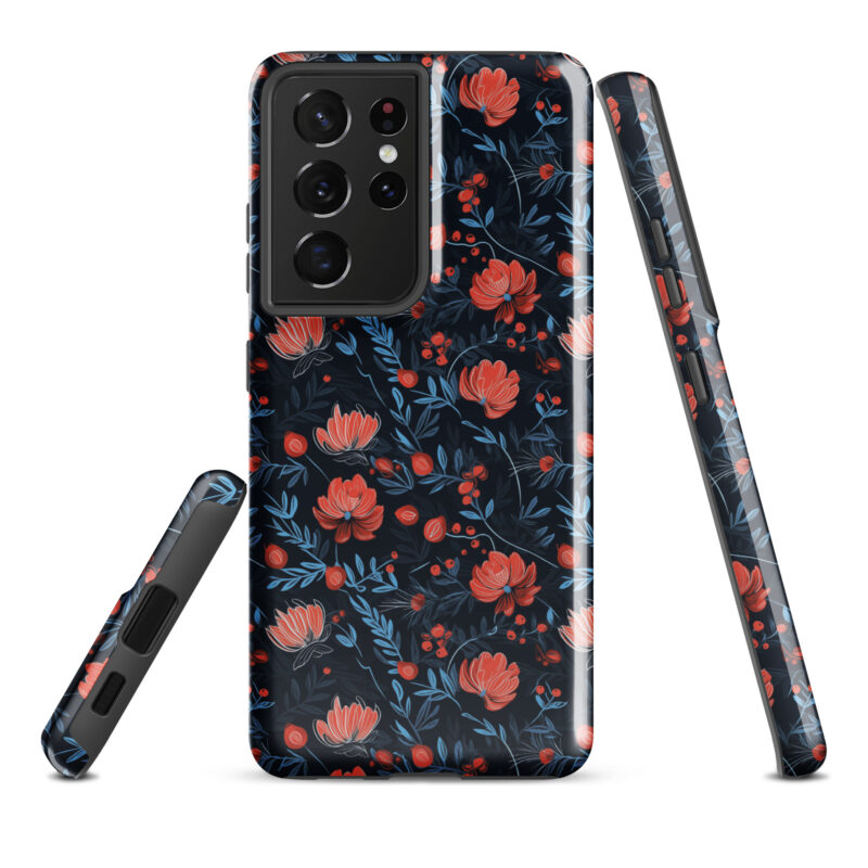 samsung-galaxy-s21-ultra. Samsung phone case with cute floral berry case