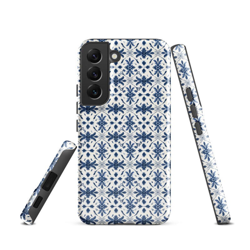 samsung-galaxy-s22. Samsung phone case with chic azulejo design.
