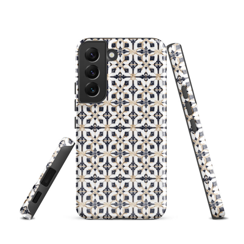 samsung-galaxy-s22. Samsung phone case with cute diamond tiles pattern