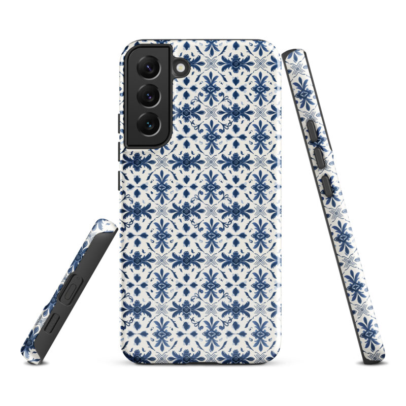 samsung-galaxy-s22-plus. Samsung phone case with cute azulejo design.