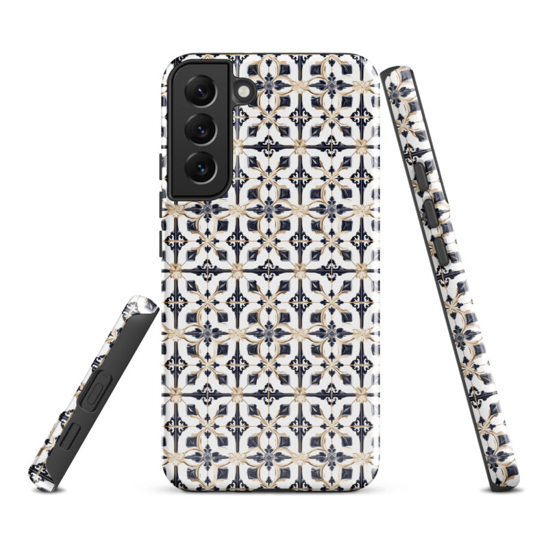 samsung-galaxy-s22. Samsung phone case with cute diamond tiles pattern