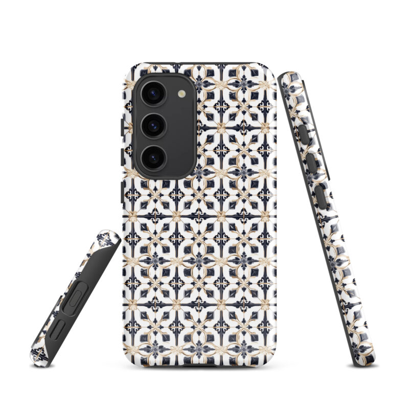 samsung-galaxy-s23. Samsung phone case with cute diamond tile pattern