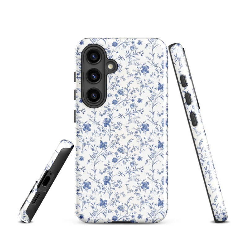samsung-galaxy-s24. Samsung phone case with chic floral charm pattern.