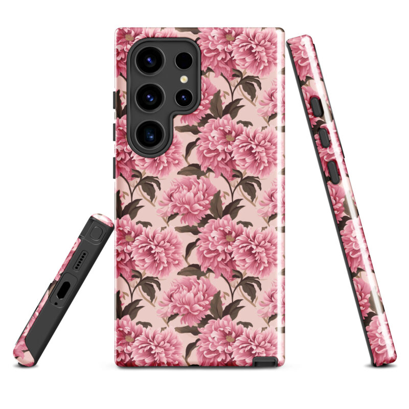 samsung-galaxy-s24-ultra. Samsung phone case. Cute phone cases with pink floral design.