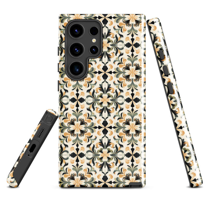 samsung-galaxy-s24-ultra.Samsung phone case.Cute phone cases with golden floral design