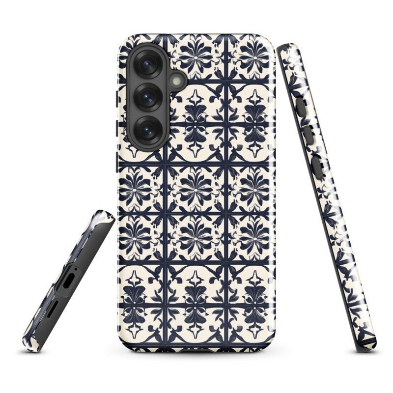 samsung-galaxy-s25-plus. Samsung phone case with cute bloom tile design.