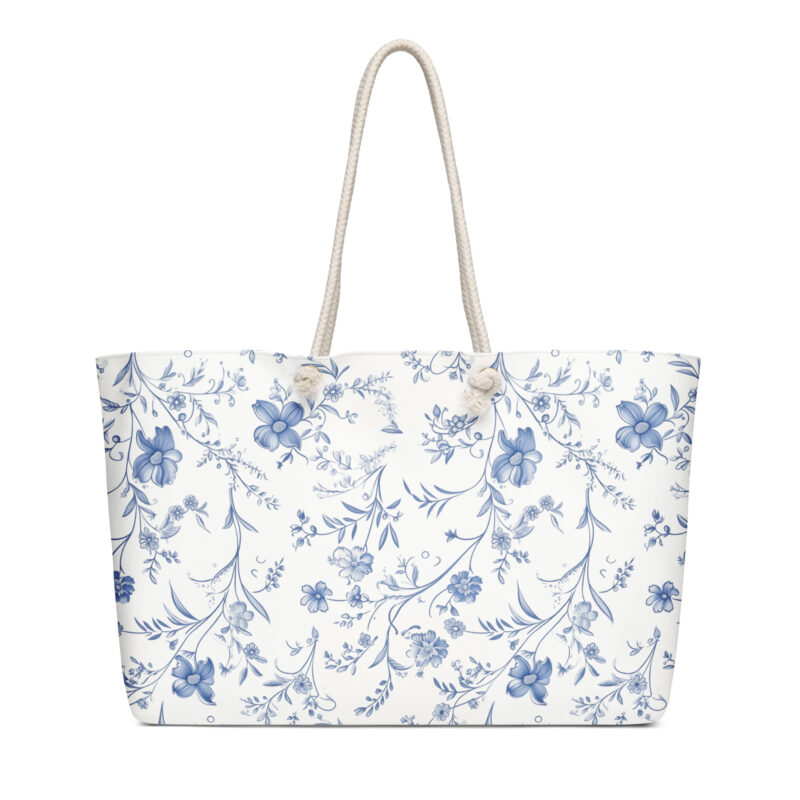 French Floral Charm – Weekender Bag - Back View