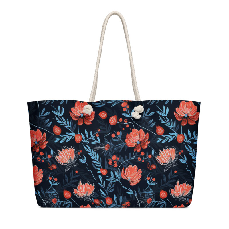 Midnight Berry Blooms – Weekender Bag - Front View