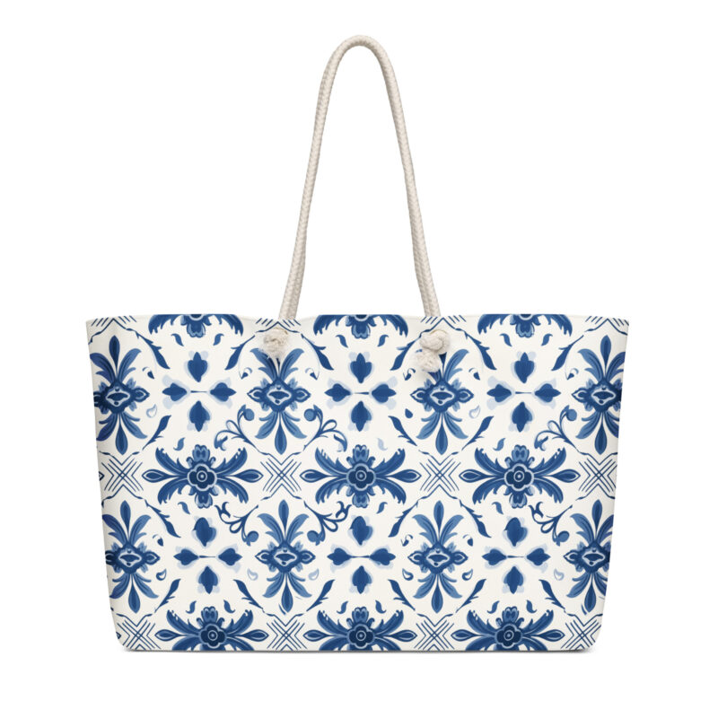 Portuguese Azulejo Elegance – Weekender Bag - Front View