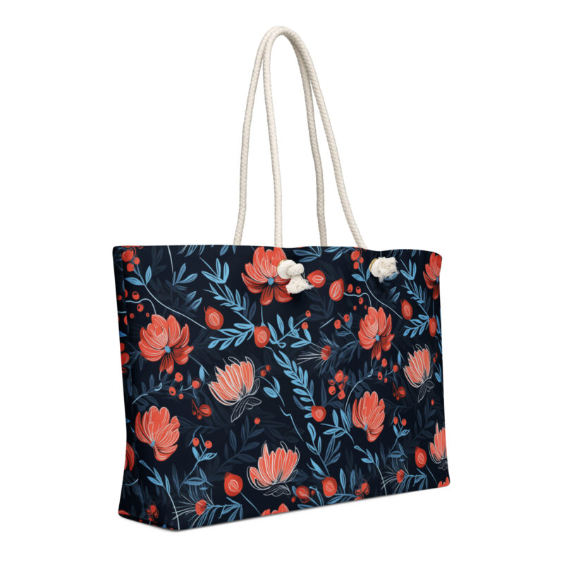 Weekender bag Midnight Berry Bloom. Carry-on luggage