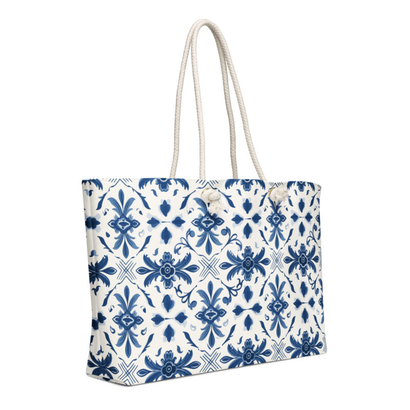 weekender-bag. Carry-on luggage. Portuguese Azulejo Elegance