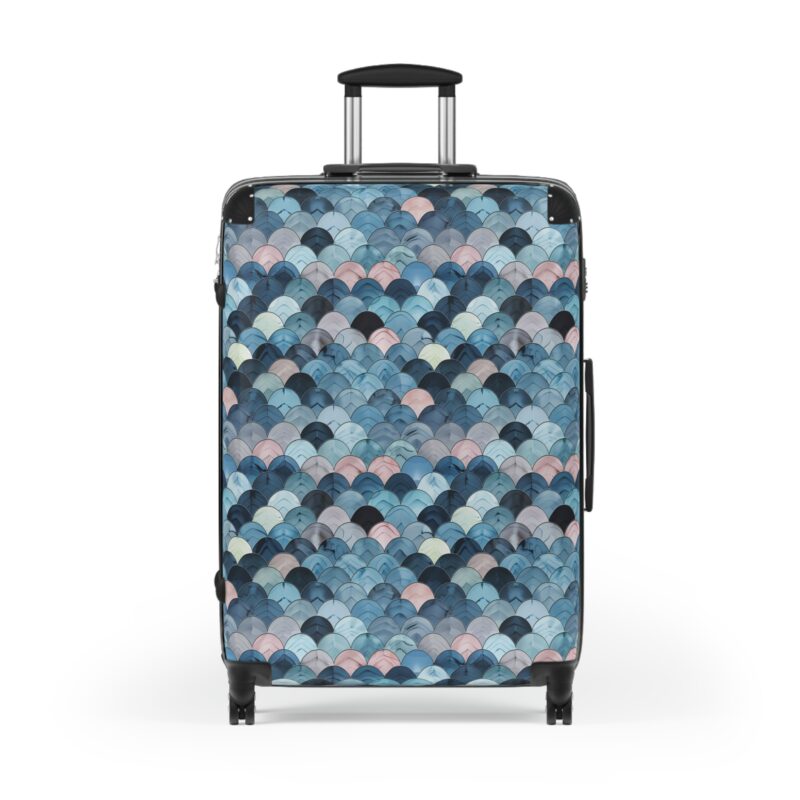 Oceanic Scales – Suitcase | Coastal Inspired Luggage - Large