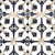 Regal Diamond Tiles - Navy and Gold - Traditional Design